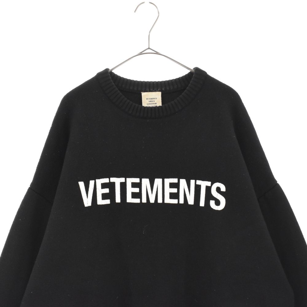 VETEMENTS (ヴェトモン) 21AW フロントロゴオーバーサイズニット