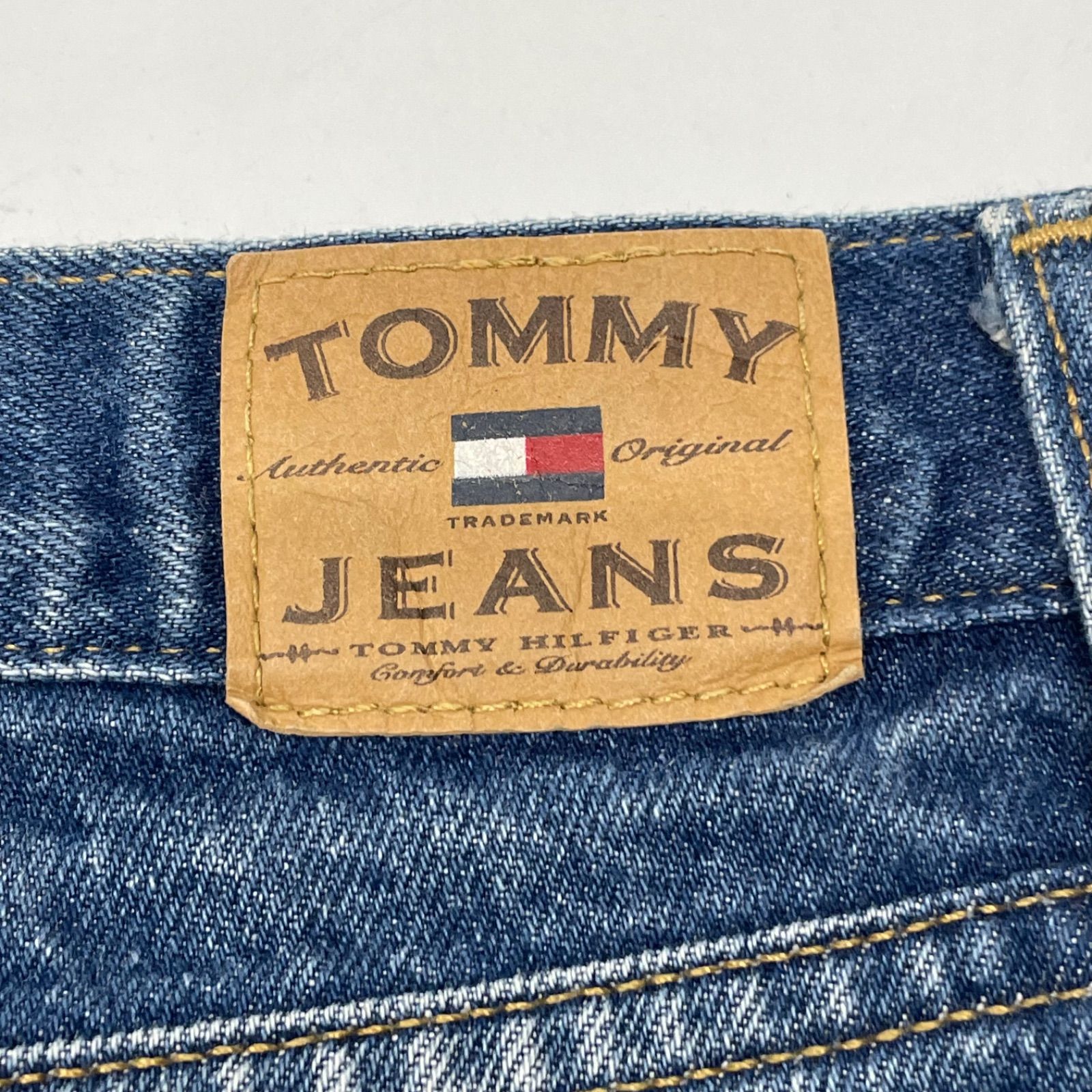 メンズ TOMMY JEANS トミージーンズ デニムパンツ転写プリントパンツ 