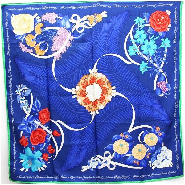 HERMES　エルメス　カレ90　スカーフ　Fleurs de l’Opera 楽天市場】エルメス カレ90 Fleurs de L'Opera オペラの花