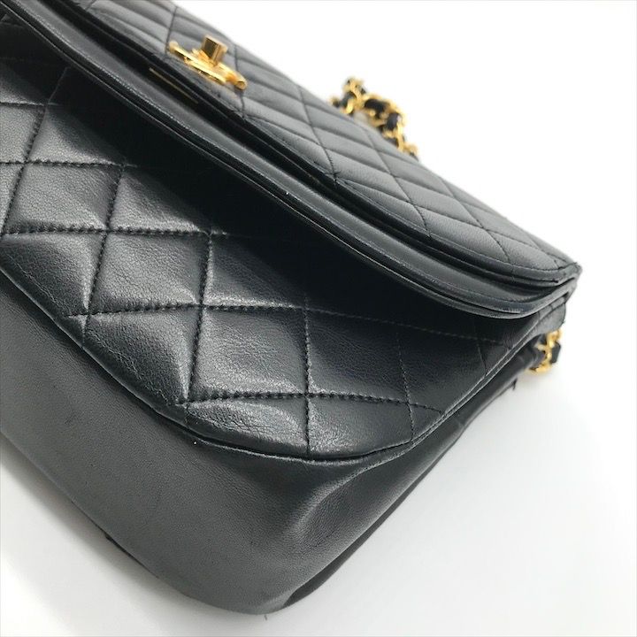 シャネル マトラッセ ラムスキン チェーン ハンド バッグ ココマーク 美品 CHANEL シャネル ココマーク ラムスキン マトラッセ ターン
