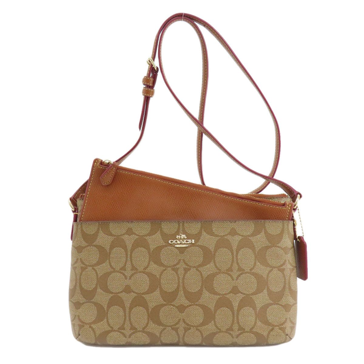 COACH F52657 シグネチャー ショルダーバッグ PVC レディース