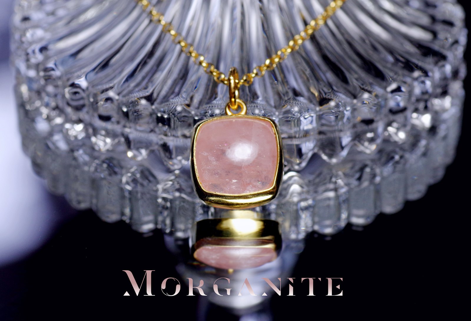 20％OFF『Morganite』世界でひとつの天然石ネックレスs925+22k-