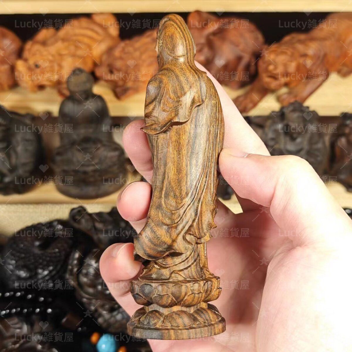 大型 観音菩薩 木彫　仏像 彫刻　開運　風水　置物　縁起物　インテリア 断捨離② 楽天市場】木製 座禅菩薩 観音像 彫刻 仏具 観音様 風水