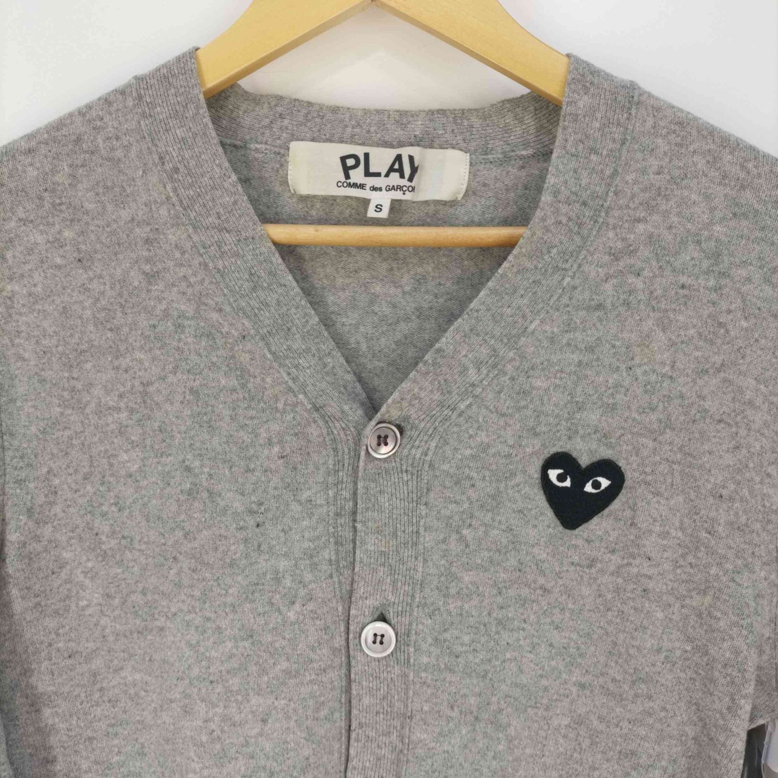 PLAY COMME des GARCONS カーディガン メンズ S グレー コム・デ