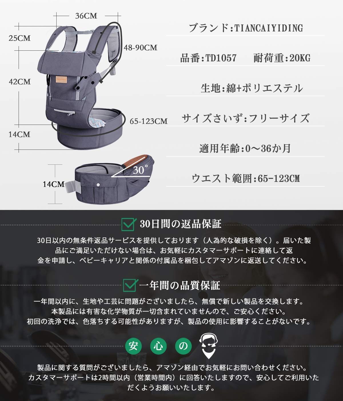 人気商品】前向き抱っこ おんぶ紐 多機能 対面抱き 6アンド1の