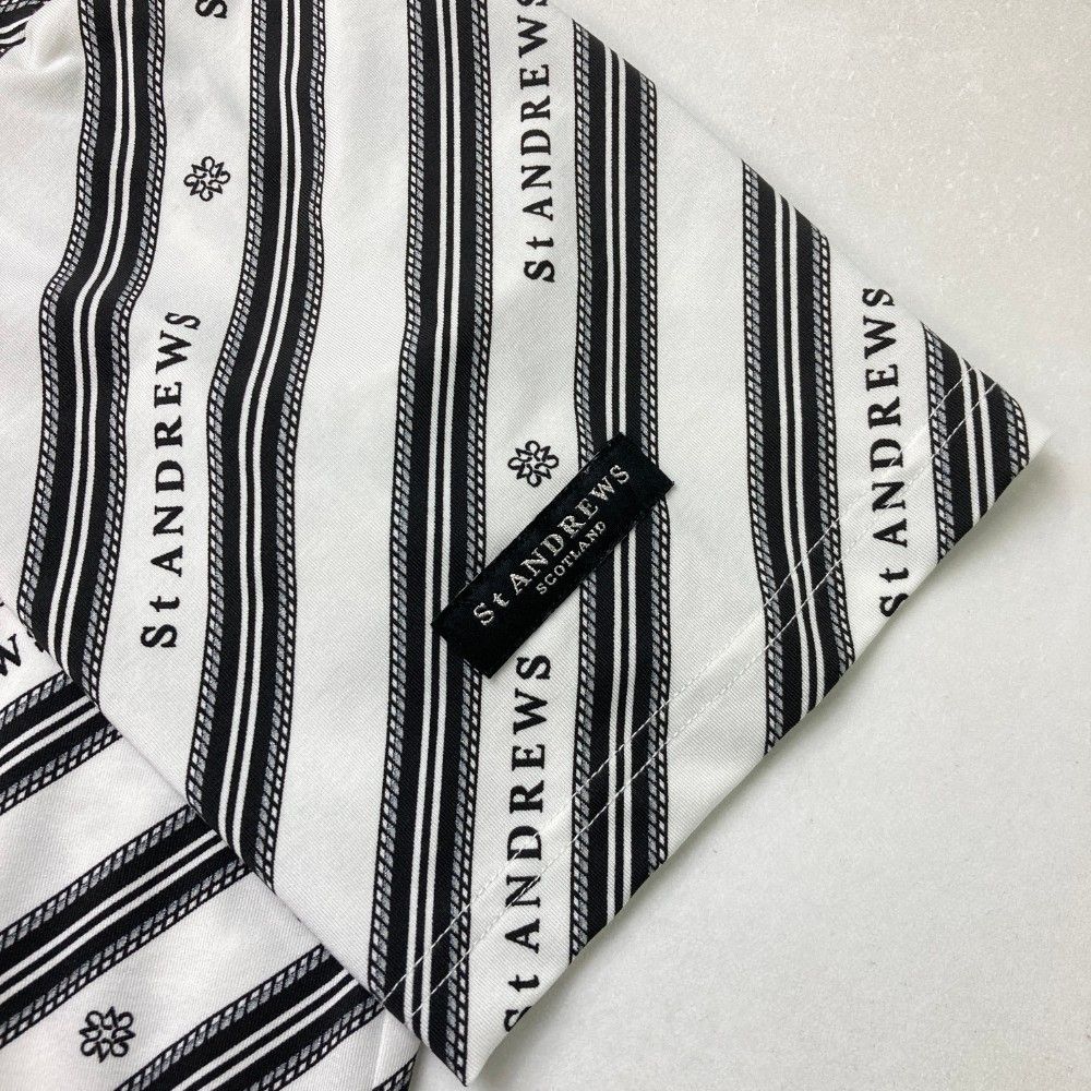 サイズ：M ST ANDREWS セントアンドリュース モックネック 半袖 T