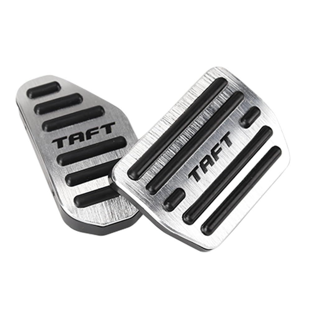 シルバー LEXLEYS「最新型」ダイハツ タフト TAFT LA900S系 LA910S系(2020年6月～) アルミ ペダル アクセル ブレーキ カバー 工具不要 滑り止め付 被せる ゴム カスタムドレスアップ パーツ（シルバー