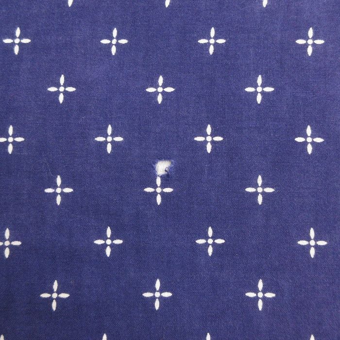 中古 ビンテージ バンダナ 60s クロス柄 コットン 紺 ネイビー spe