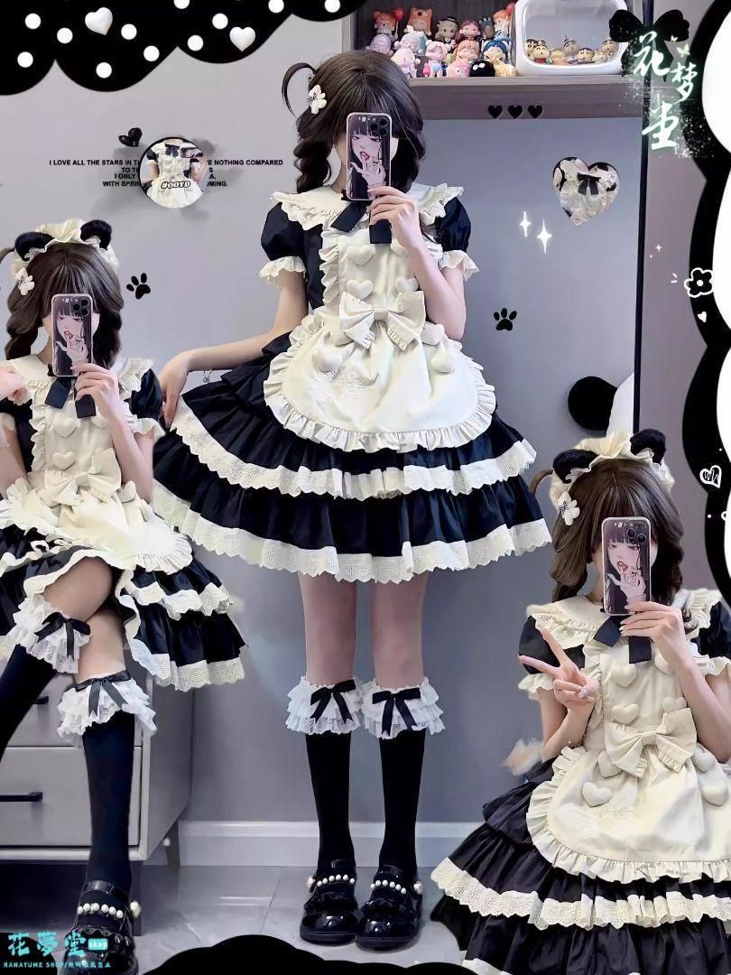 25年 ♥ドレス コスプレ 日常ロリータセット 仮装 オリジナル ロリータ ワンピース セット 撮影会 舞台 イベント 原野空間-181