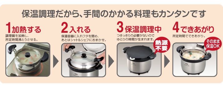 訳あり》THERMOS サーモス 真空保温調理器シャトルシェフ／KBK-3001