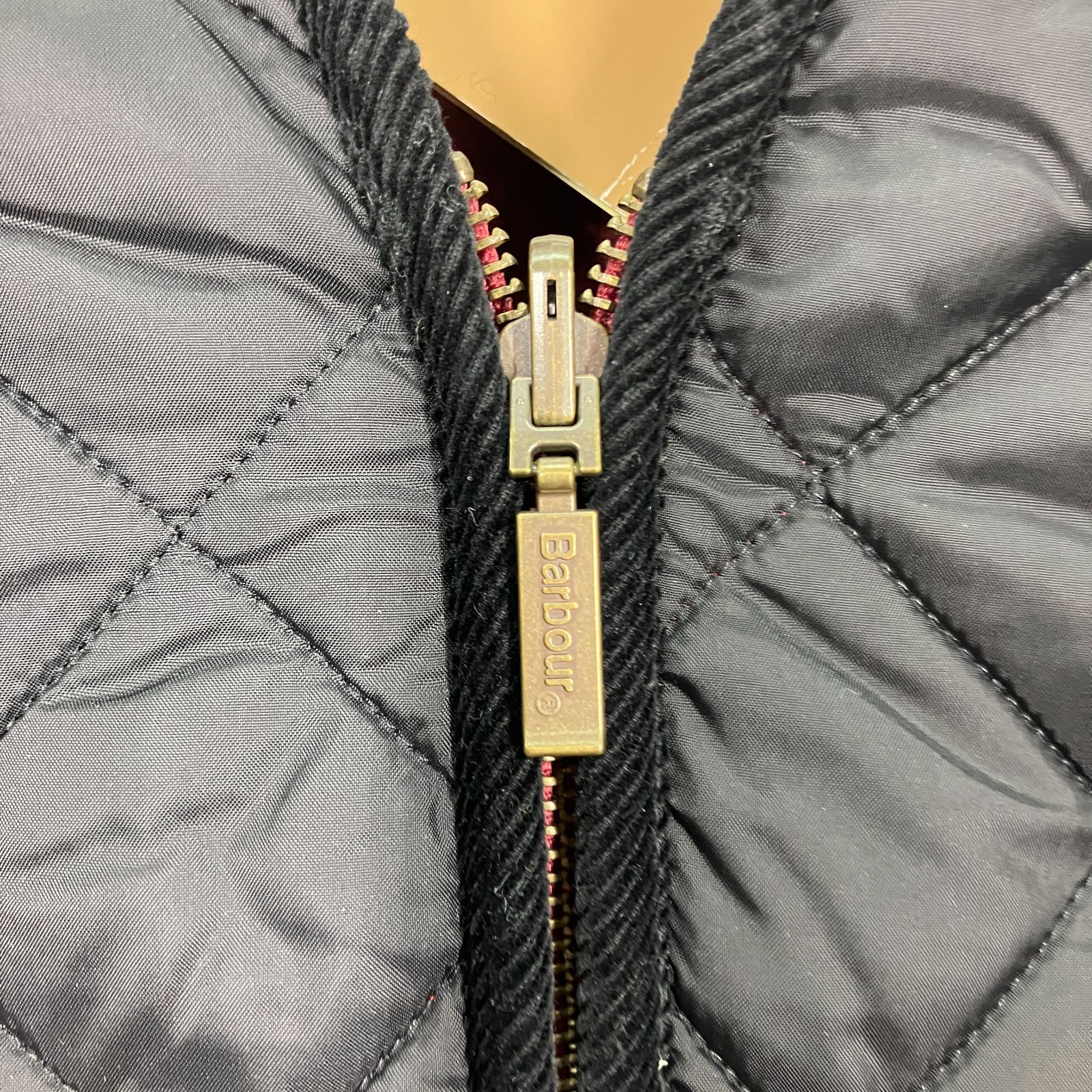 Barbour バブアー SL LINER WOOL キルティングベスト ライナーベスト リバーシブル 黒 赤 ウール サイズ36 ブラック レッド メンズ ユニセックス