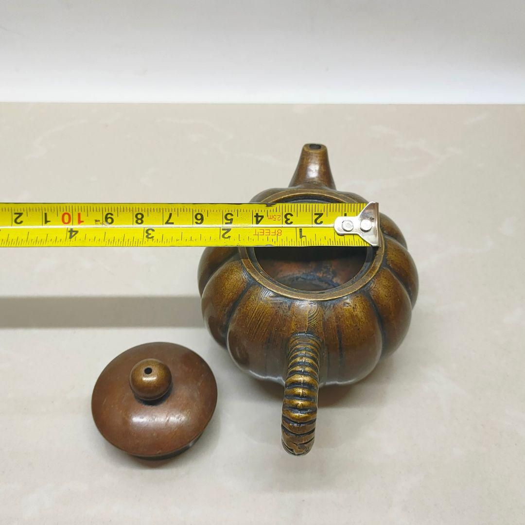銅製 南瓜型銅壺 徳利 茶道具 煎茶器 装飾品 工芸品 置物 - メルカリ