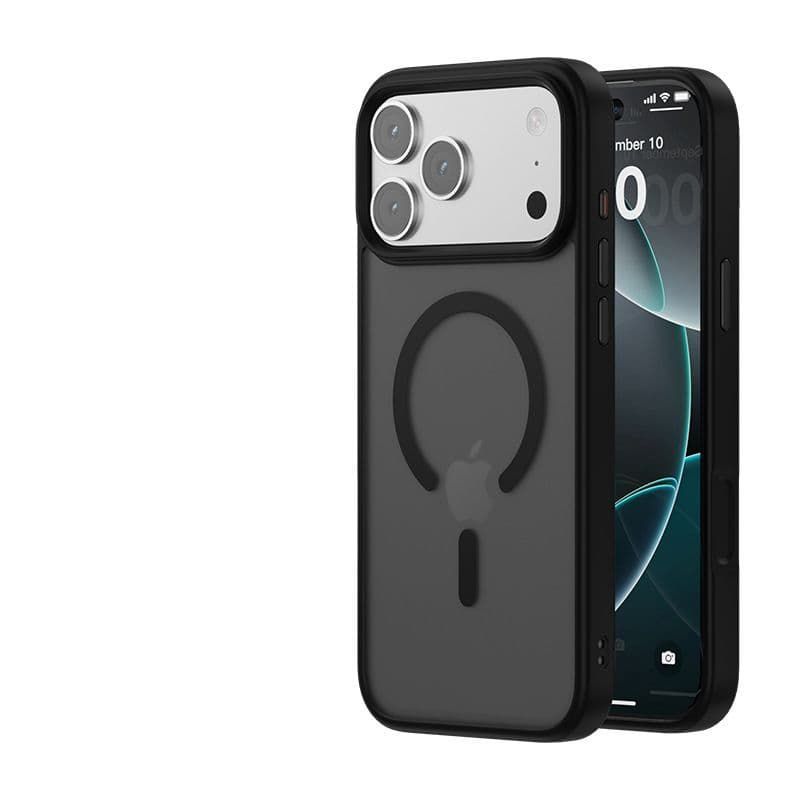 iPhone17ProMAX用ケース 黒 MagSafe対応iPhone 17 Pro Maxシリコーンケース - ブラック