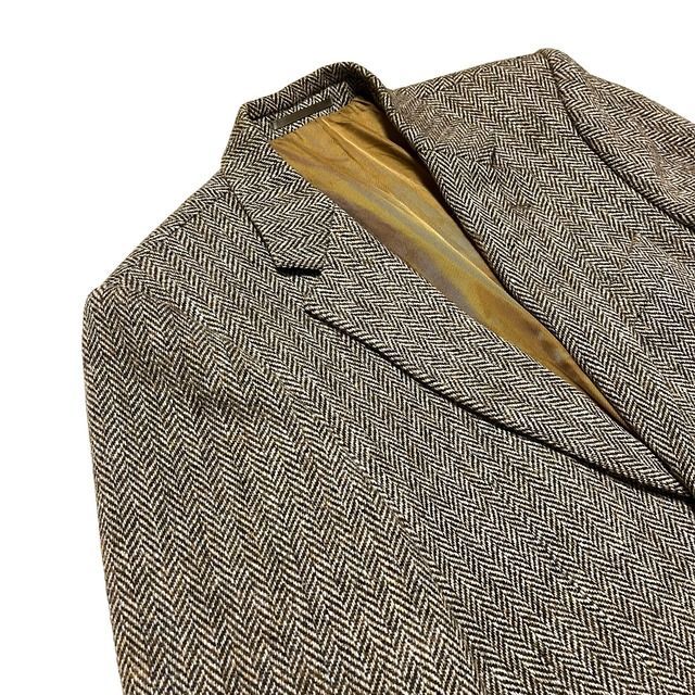 Harris Tweed】ハリスツイード ツイードジャケット ヘリンボーン 2B