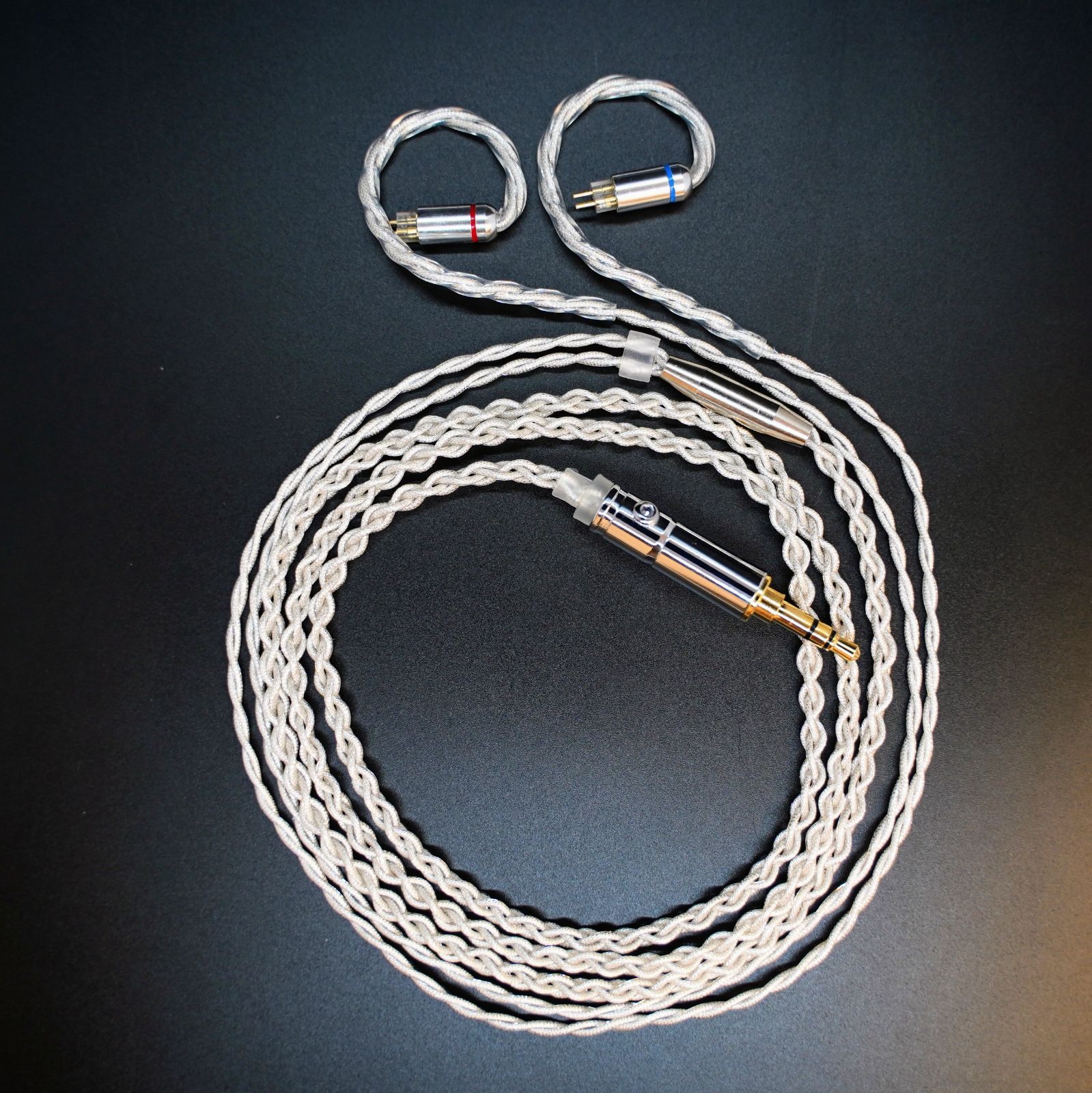 【1点のみ】7N粒子単結晶銅銀メッキ リッツ構造ケーブルMMCX3.5mm L字 1点のみ】7N粒子単結晶銅銀メッキ リッツ構造ケーブルMMCX3.5mm L