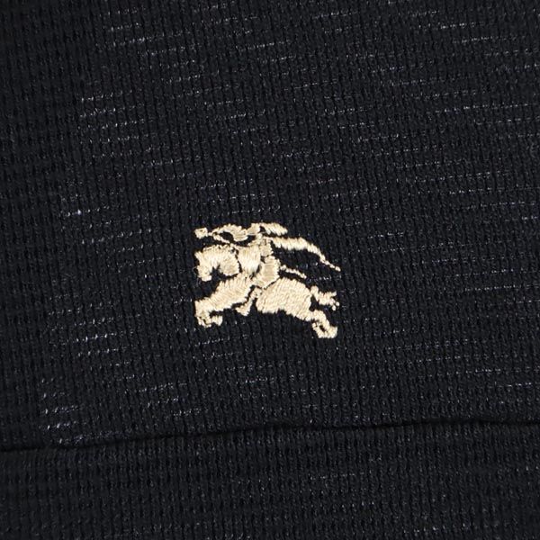 バーバリー 三陽商会 日本製 ハーフジップ ロゴ刺繍 ゴルフウェア M