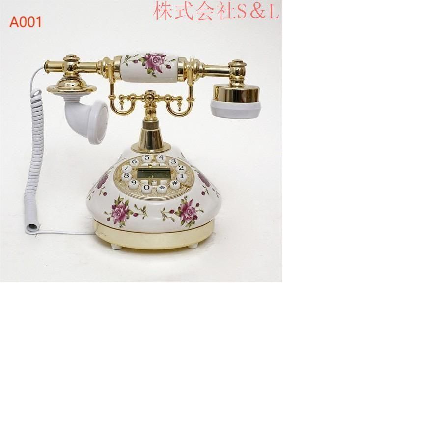 特価 アンティーク電話機 レトロ電話機 有線電話 プッシュ式