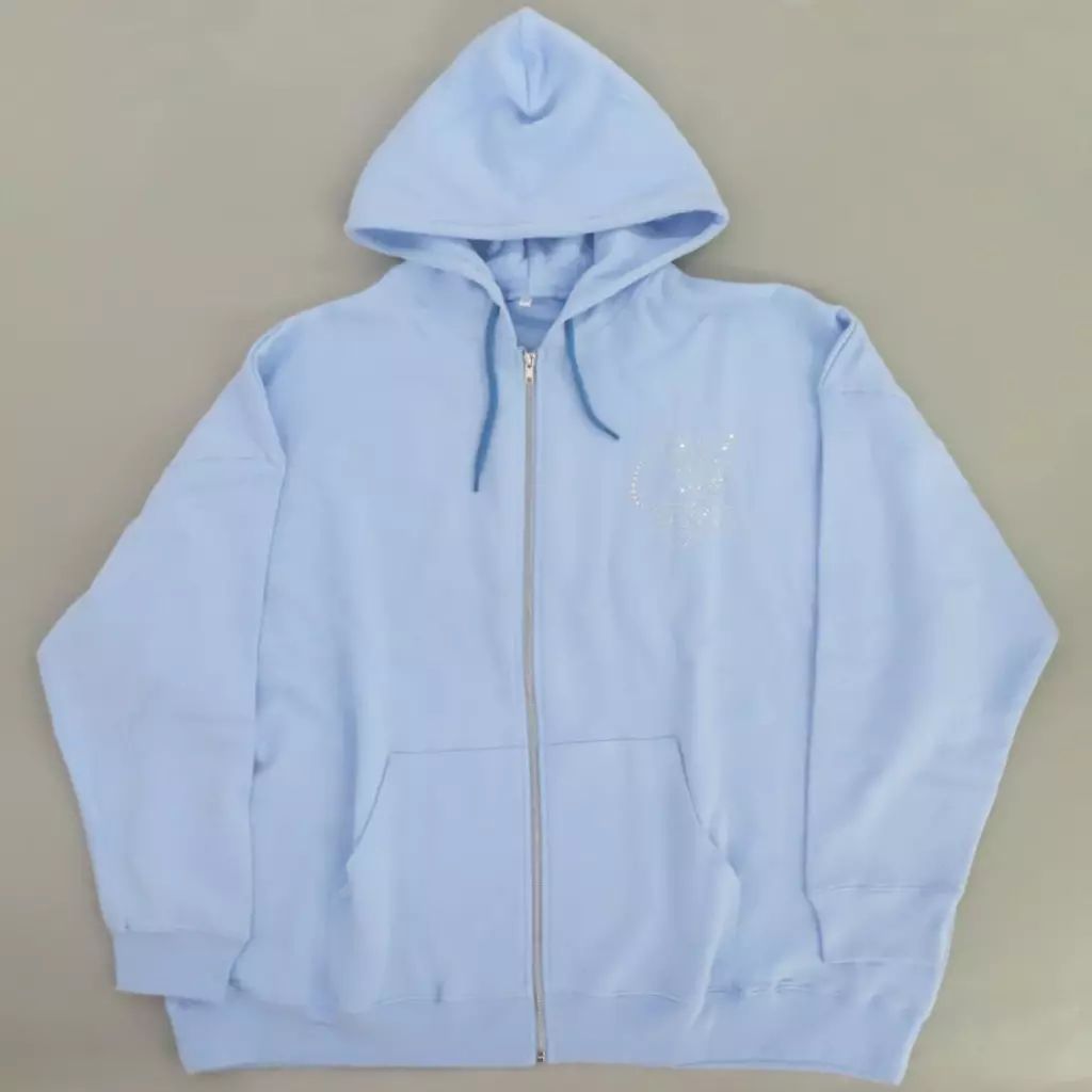 アウターウェア 真中まな まなぴーとお揃いのパーカー かれんたんもお揃いだよ ライトブルー XLサイズ FRUITS ZIPPER 真中まな 生誕祭 2025