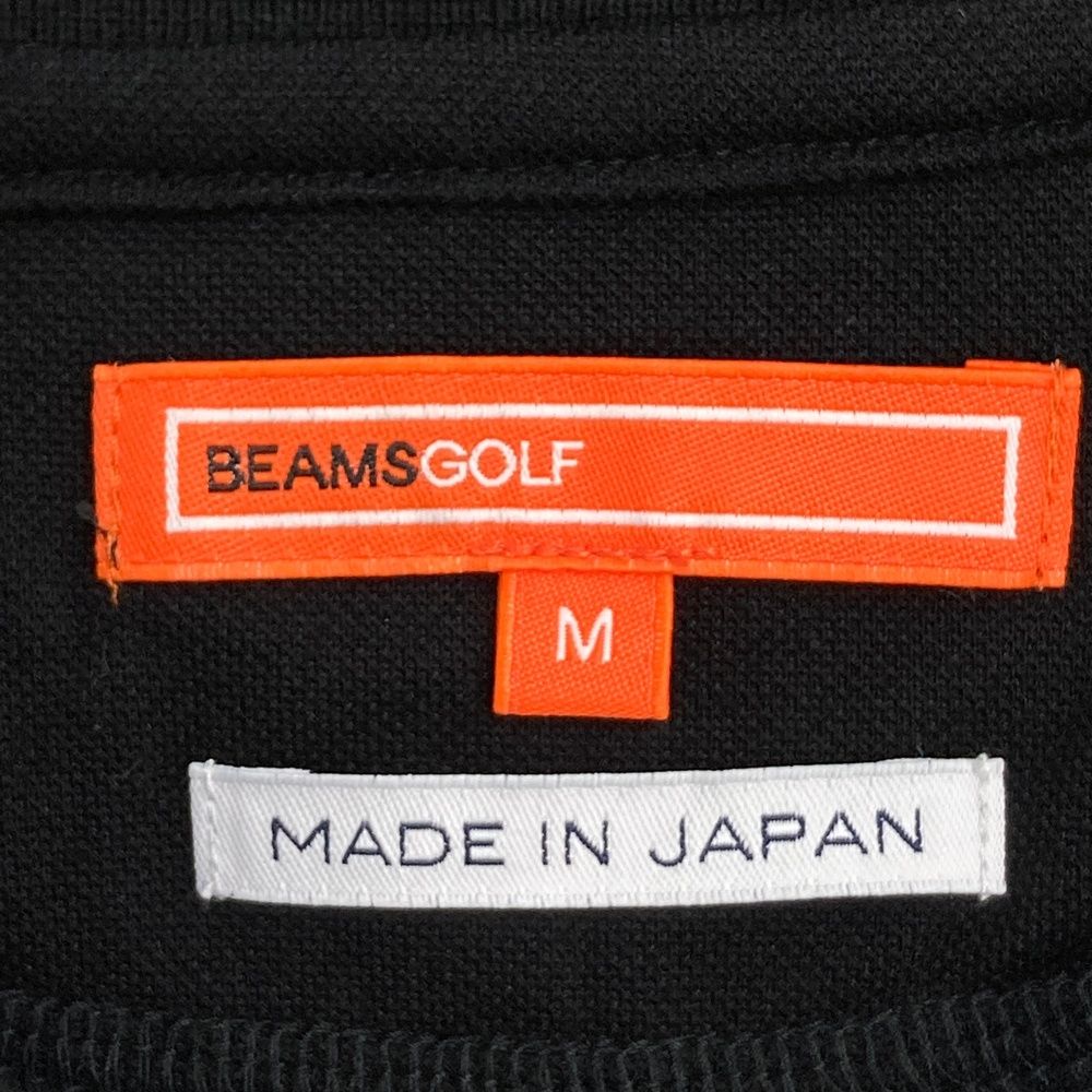 サイズ：M BEAMS GOLF ビームスゴルフ  半袖ポロシャツ  ブラック系 [240101474306] ゴルフウェア メンズ ストスト BEAMS GOLF ビームスゴルフ 半袖ポロシャツ ロゴ 刺繍 ブラック