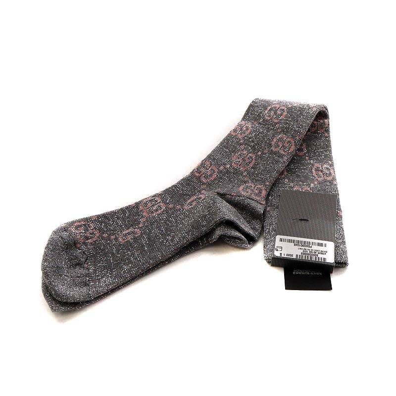 GUCCI グッチ ラメ ファブリックGG ソックス 靴下