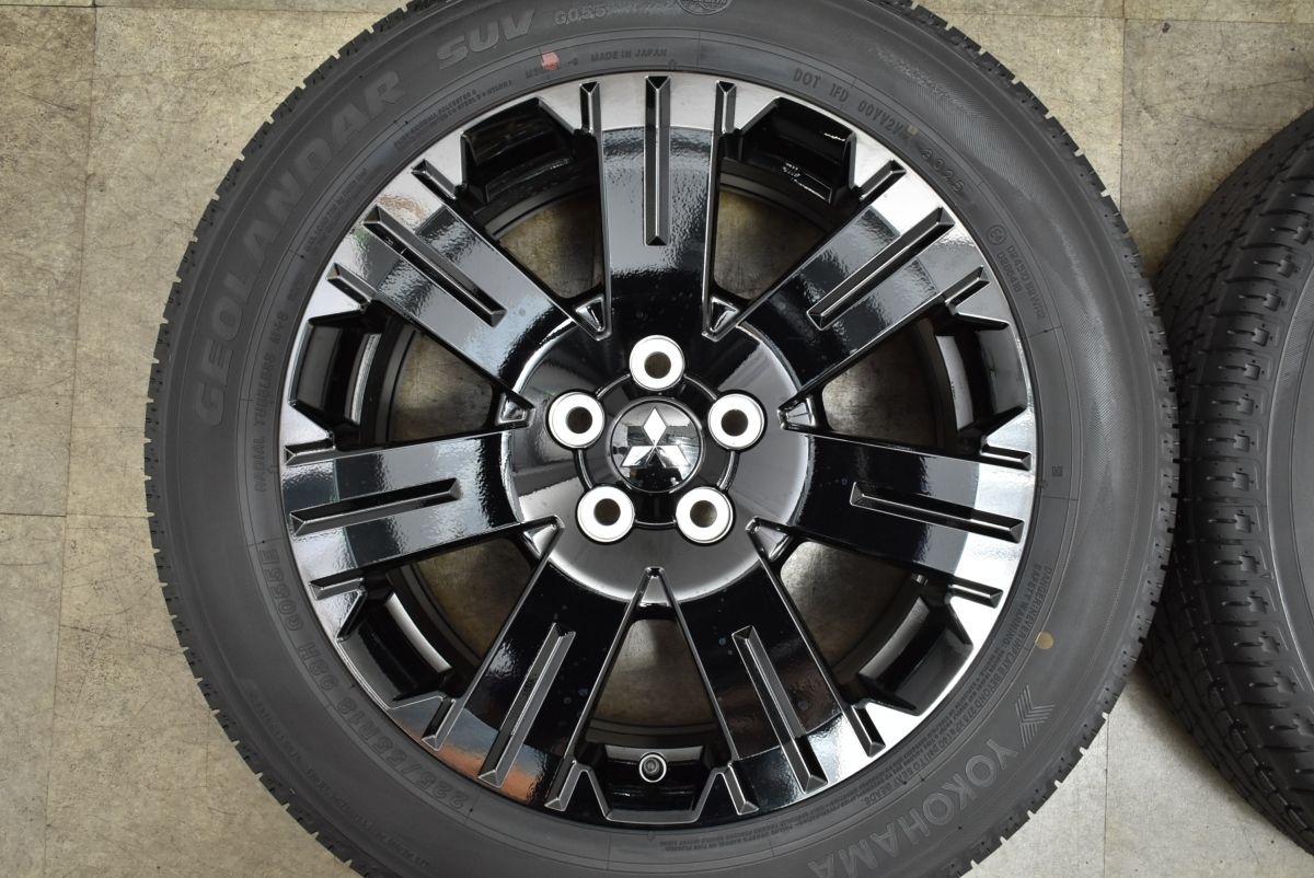 新車外し ミツビシ デリカ D 5 シャモニー 純正 18in 7J 38 ENKEI製 ヨコハマ 225 55R18 バリ溝 アウトランダー 納車外し TRITUETUBI_COM