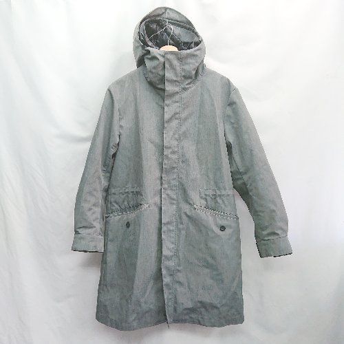 ⊇ nano universe ナノ ユニバース ogawa3Way 長袖 レイヤーロングコート サイズS グレー系 メンズ E  【1412260040822】