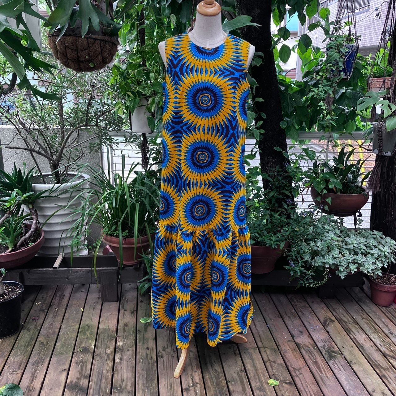 ノースリーブ ジャガード コクーン ドレス オケージョン