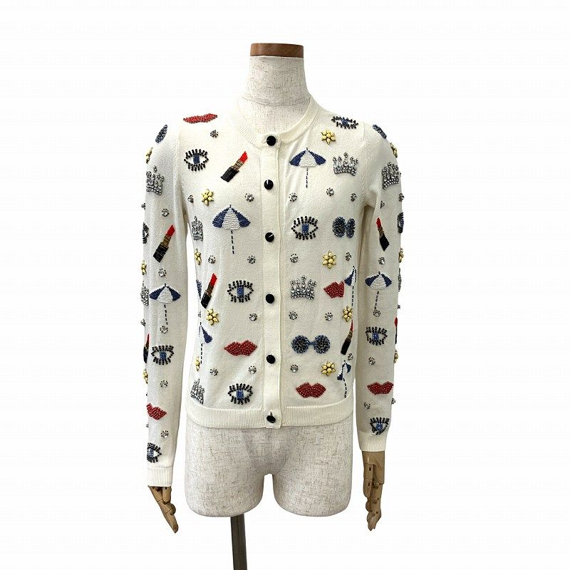 アリスオリビア alice + olivia 美品 ニット カーディガン ビーズ  