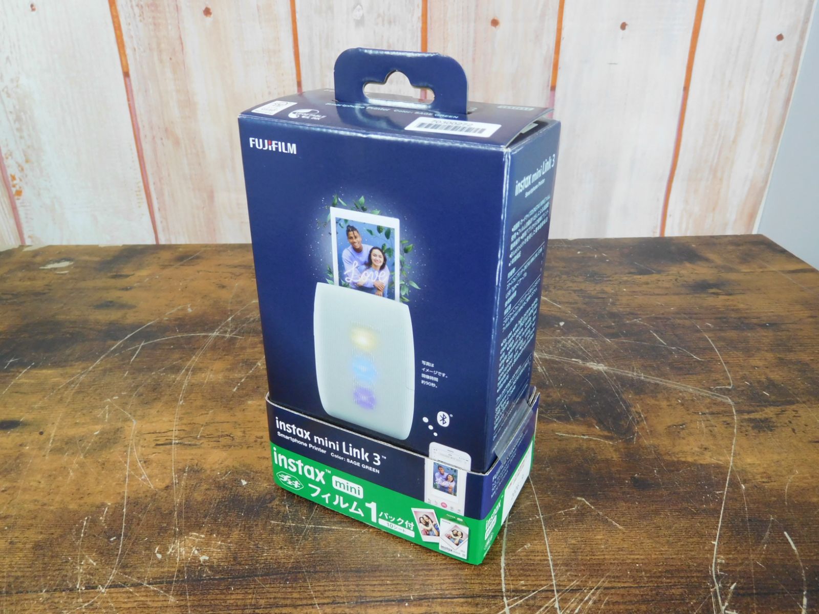 FUJIFILM|富士フイルム チェキ instax mini Link 3 セージグリーン フィルム1パック 10シート 付 M0481