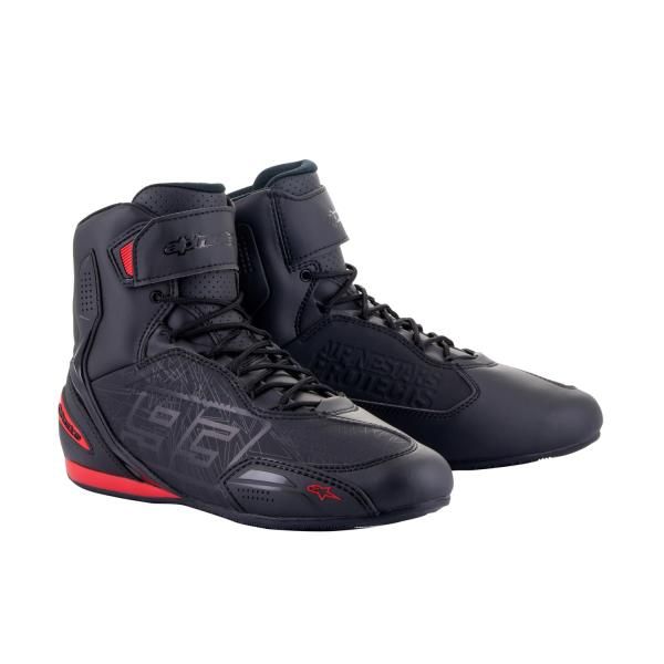 【新品・2営業日で発送】ALPINESTAR アルパインスターズ 【必ず購入前に仕様をご確認下さい】AUSTIN RIDING SHOE 1303 BLACK BRIGHT RED 8.5／26.1cm