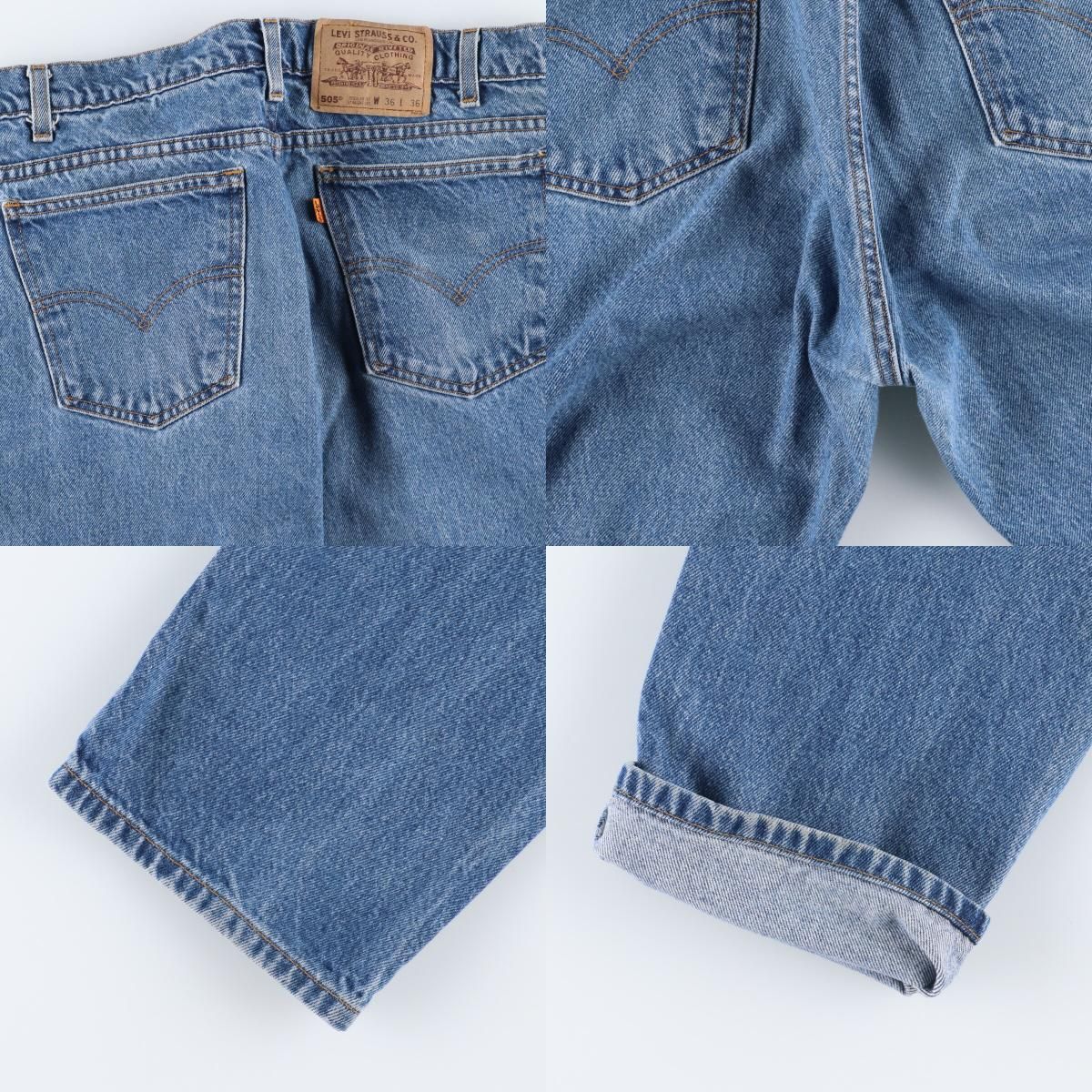 古着 90年代 リーバイス Levi's 505 REGULAR FIT STRAIGHT LEG テーパードジーンズ デニムパンツ メンズw35  ヴィンテージ/eaa367304