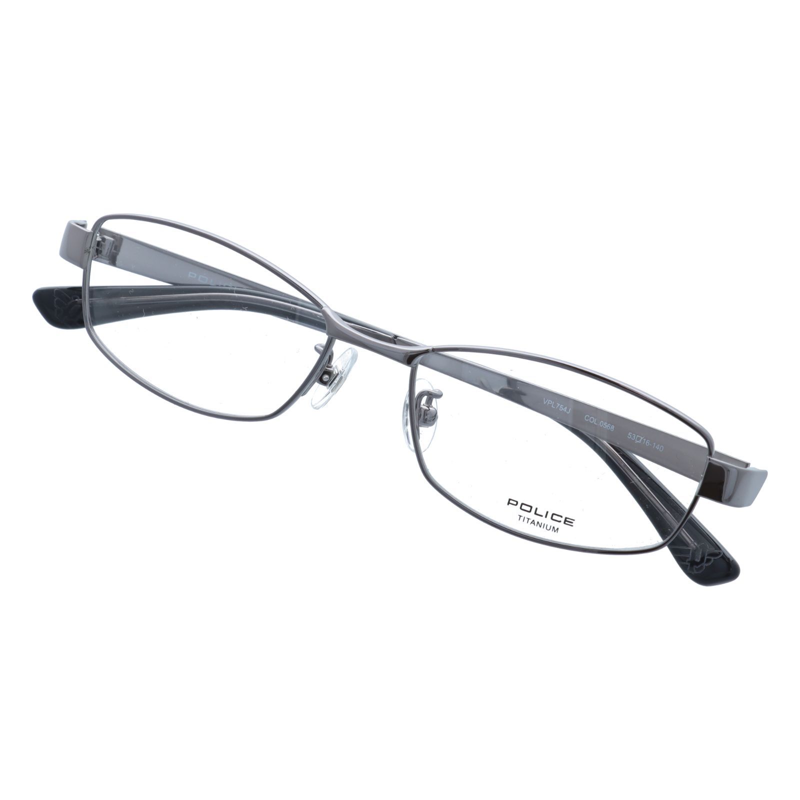 ポリス POLICE メガネフレーム VPL754J TITANIUM 53□16 140 眼鏡 サングラス Col.OBK3 マットブラック 【中古】Aランク ポリス POLICE メガネフレーム VPL754J TITANIUM 53□16 140 眼鏡