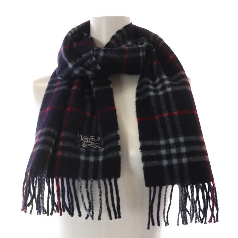 Burberrys カシミヤ チェックマフラー BURBERRY (バーバリー