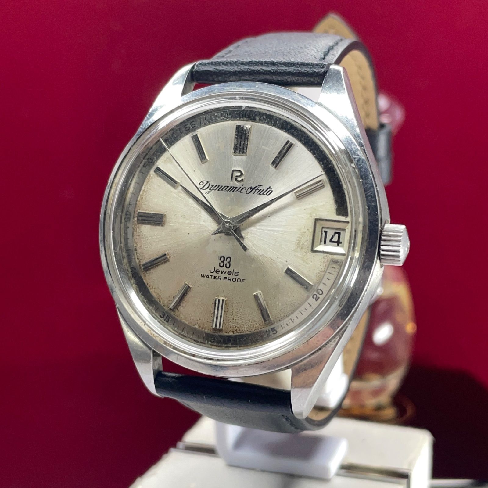 リコー　ダイナミックオート　33石　Rマーク　ノンデイト　オールシルバー　自動巻 リコー ダイナミックオート 33石 Rマーク ノンデイト オール