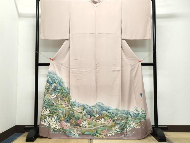 平和屋着物●本加賀友禅作家 谷崎善治 色留袖 郷愁の里 暈し染め 正絹 CAAZ1077vf