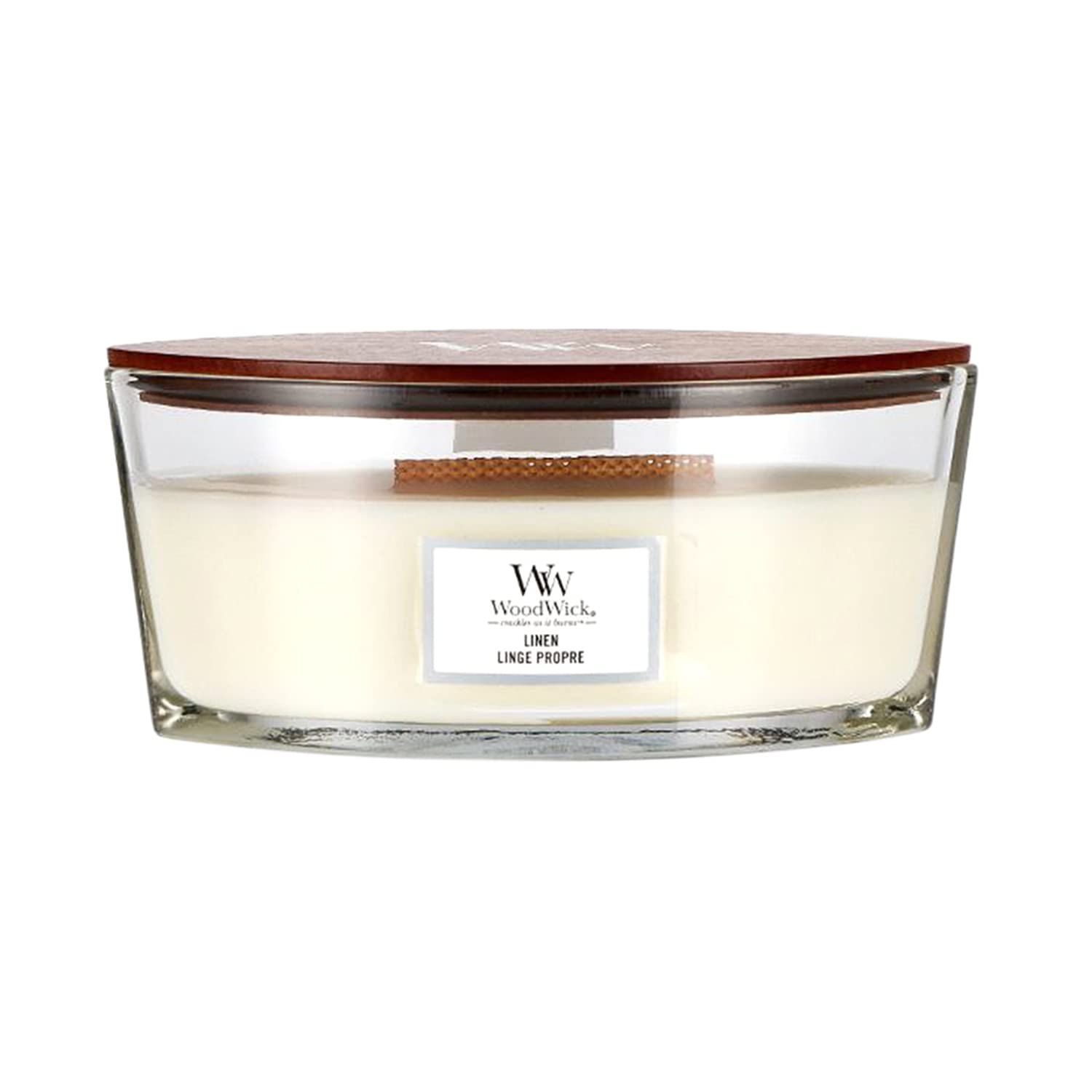 カメヤマ Wood Wick ハースウィックL 「 リネン 」 キャンドル フレッシュ W940053012 