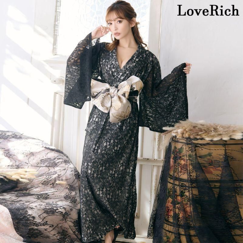 LoveRich ラブリッチ 【4カラー/2点セット】総レース ロング 美