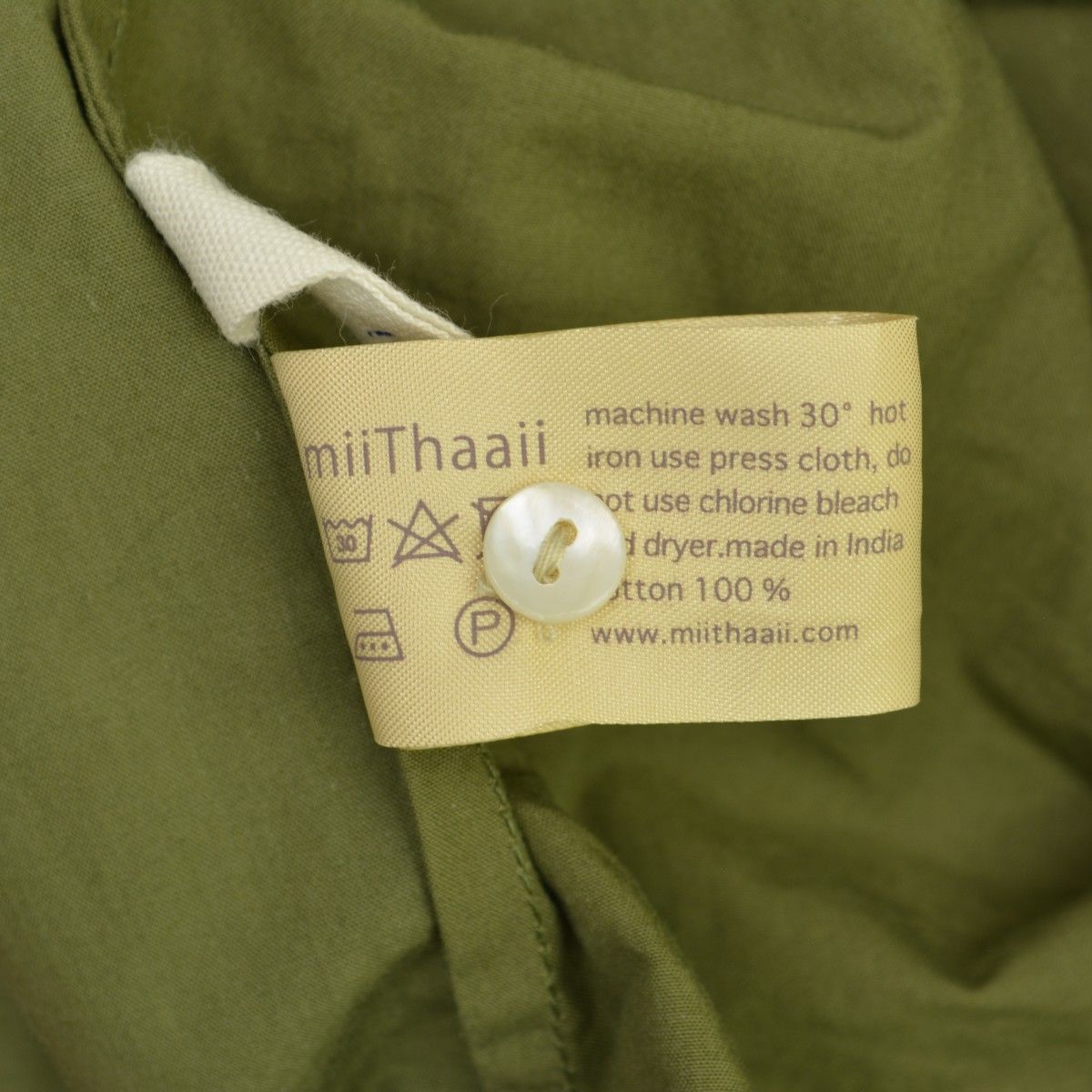 miiThaaii】コットン スバストップ七分袖ブラウス - メルカリ