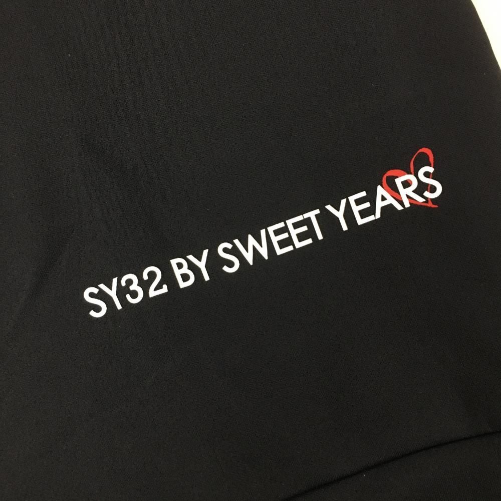 超 エスワイサーティトゥ 長袖ハイネックシャツ 黒×レッド メンズ L ゴルフウェア モデル SY32 BY SWEET YEARS LLC-HASEGAWATOSO_COM