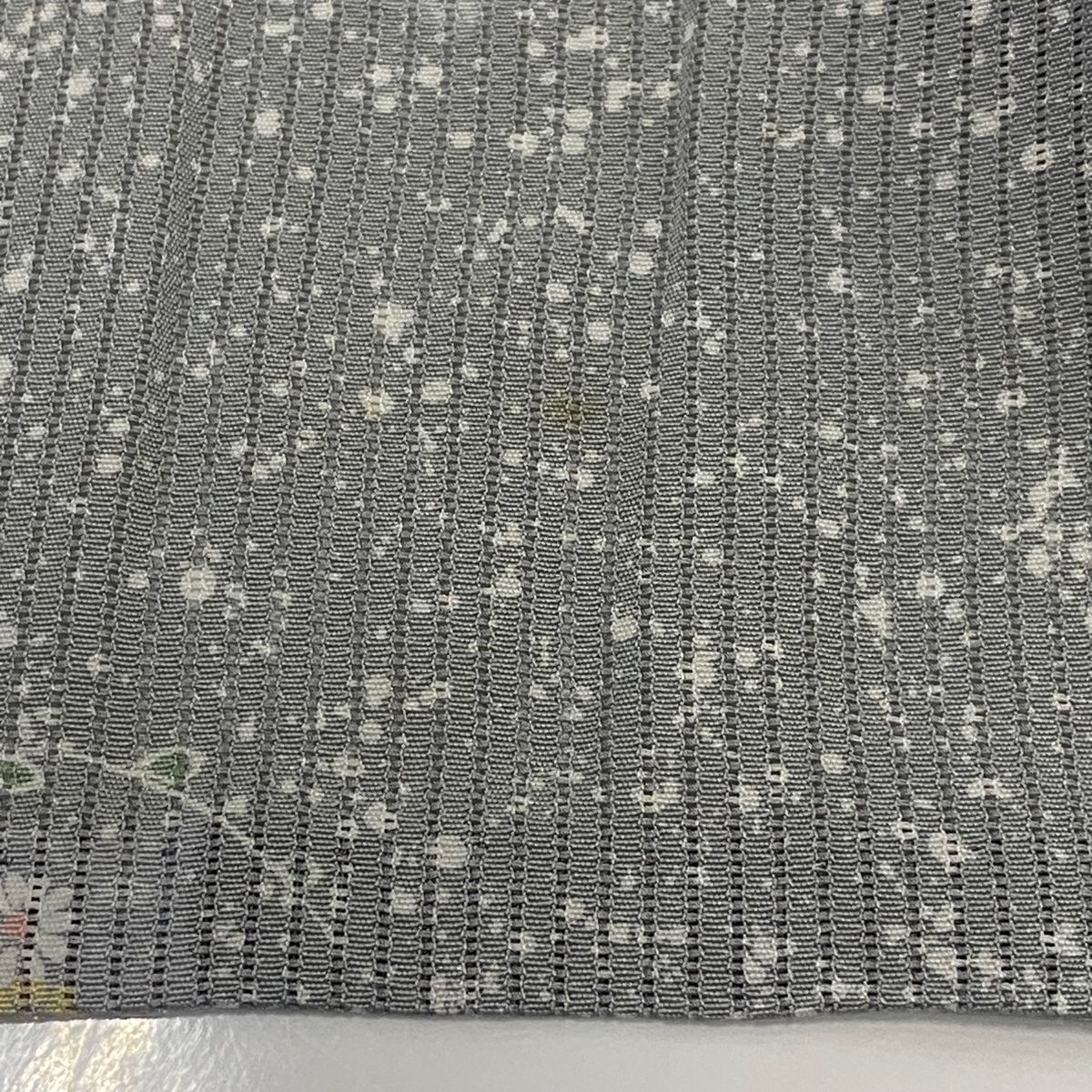 小紋 夏用 夏大島紬 唐花模様 黒地 アラベスク調 夏着物 着物 052a d  