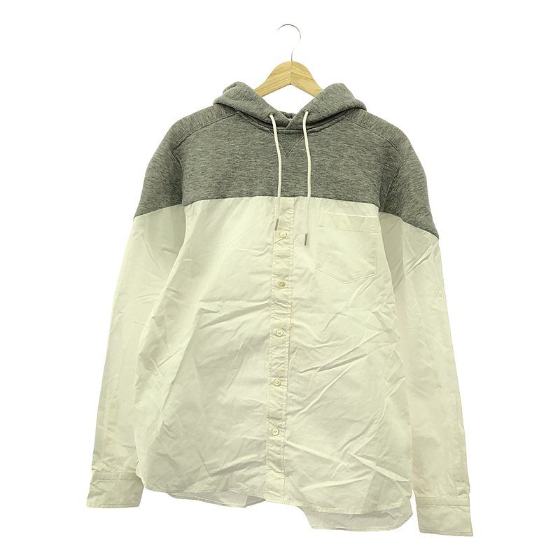 sacai / サカイ | 異素材 ドッキング プルオーバー パーカー | 2