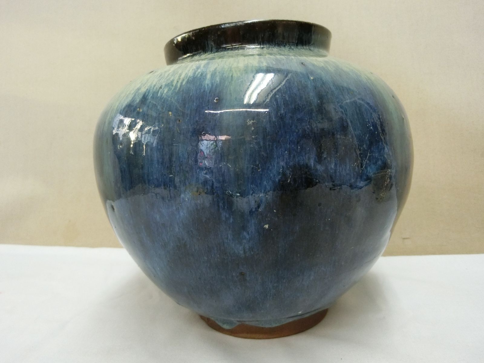 【小壺　釉の変化堪能を　鑑賞　釉の景色　流れ　窯変　骨董・KN】◆徳利　花器　壷 古童 - 古瀬戸 灰釉 小壺 | 古美術品専門サイト fufufufu.com 【