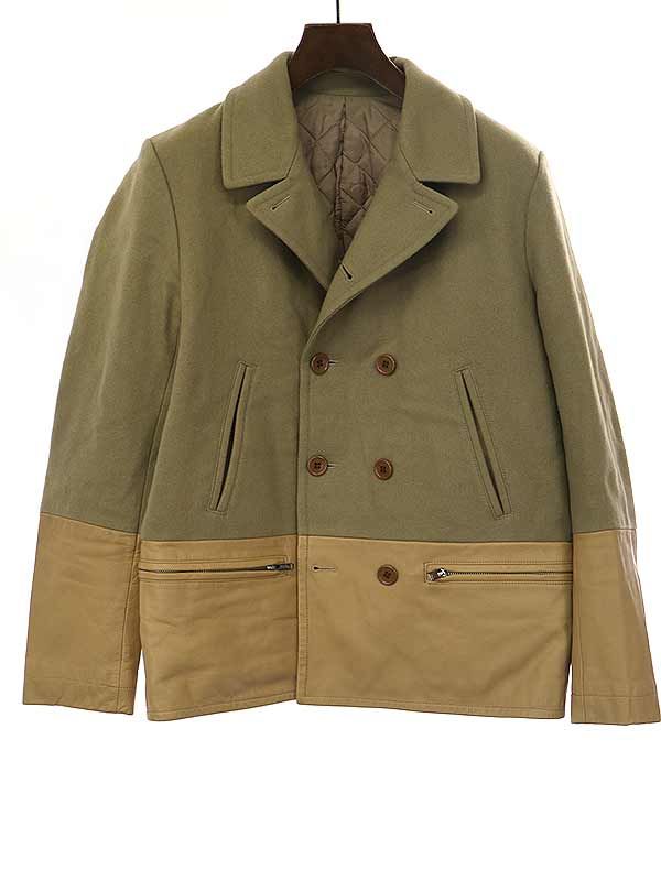 undercoverism pコート UNDERCOVERISM アンダーカバイズム 11AW レザー切替ウールPコート