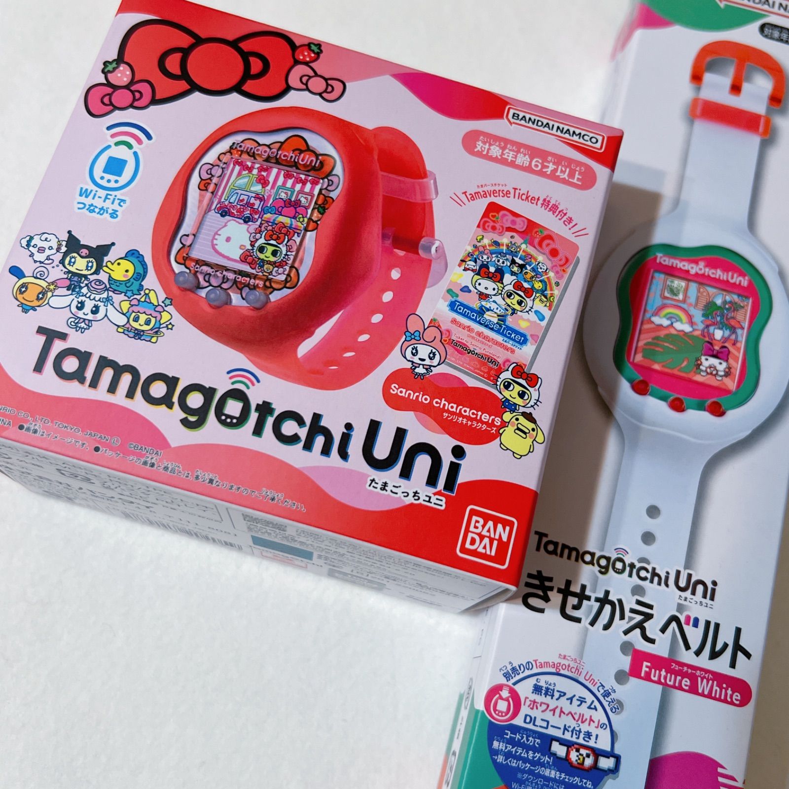 たまごっちuni たまごっちユニ 本体 ＋別売り白着せ替えベルト