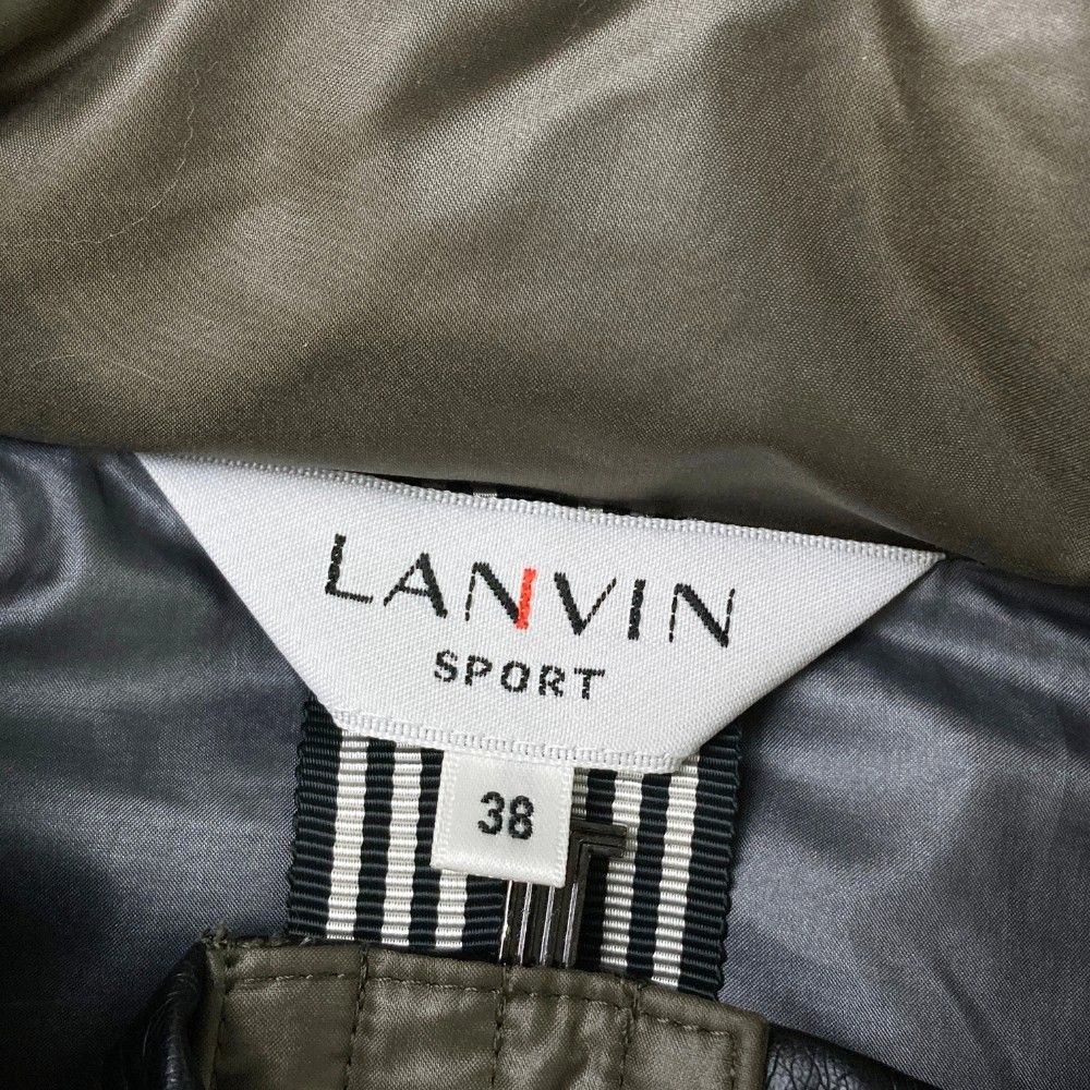 LANVIN ゴルフジャケット 38サイズ ホワイト/グレー LANVIN ゴルフジャケット 38サイズ ホワイト/グレー
