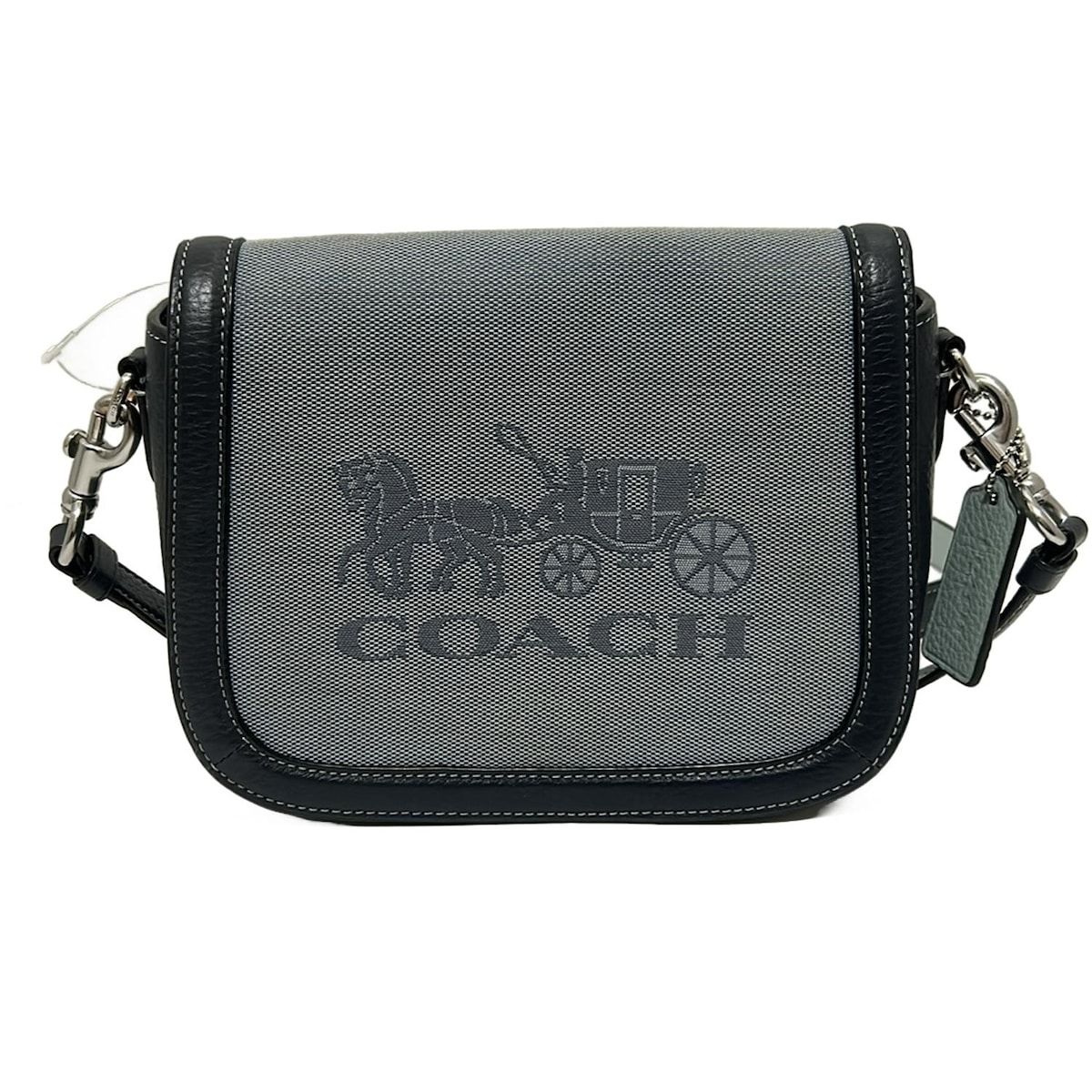 COACH ネイビー レザー ショルダーバッグ COACH ネイビー レザー ショルダーバッグ COACH コーチ レザー