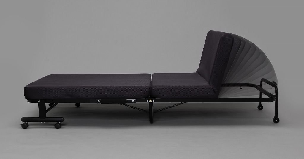 アイリスオーヤマ IRIS OHYAMA 折りたたみベッド シングル ブラック OTBSS-KR OTBSS-KR IRIS OHYAMA