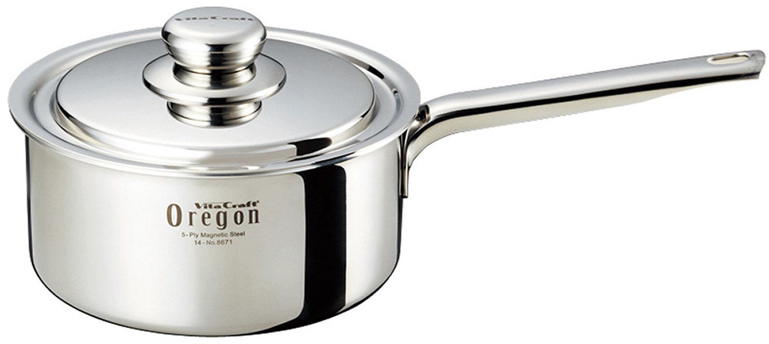 迅速発送 ビタクラフト 片手鍋 オレゴン 18cm レシピ付 8671 シルバー