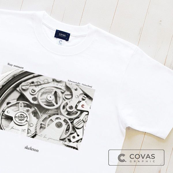 COVAS　半袖Tシャツ　”スケルトン”　ホワイト　303139-10
