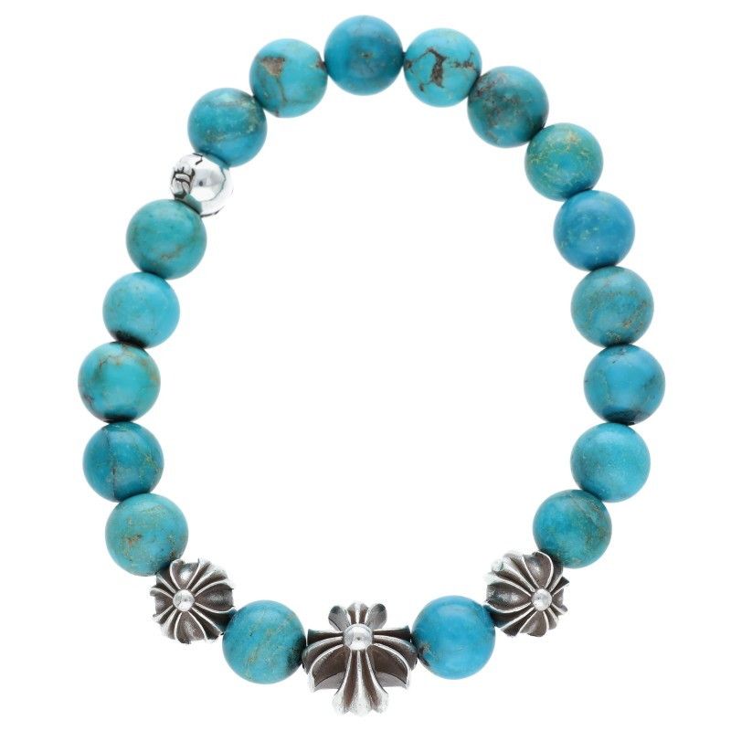 クロムハーツ 8mm BEAD|8mmビーズブレス BEAD|8mmターコイズビーズブレスレット メンズ